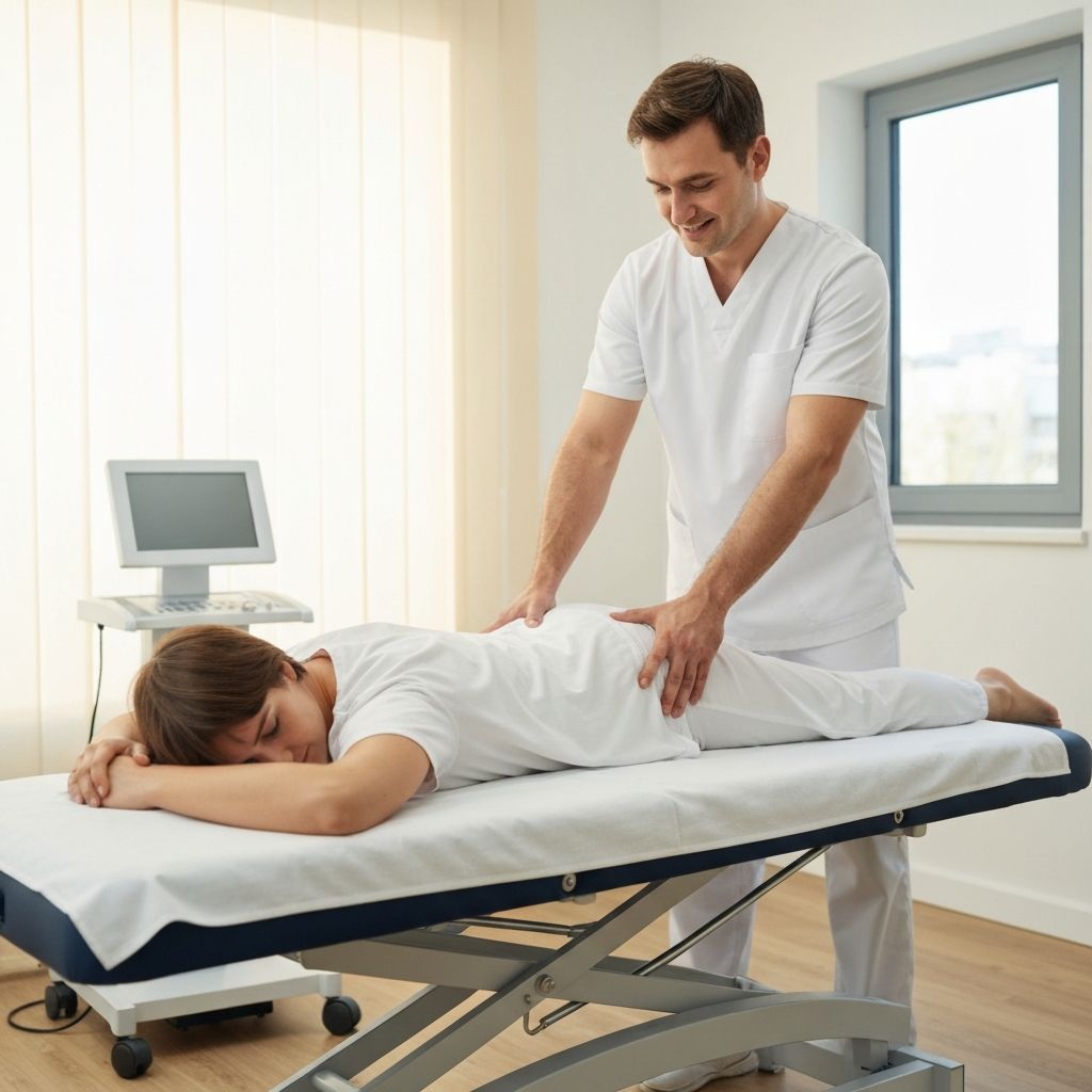 Fysiotherapeut aan het werk